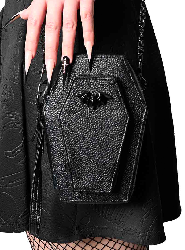 Coffin Shaped Leather Crossbody Bag