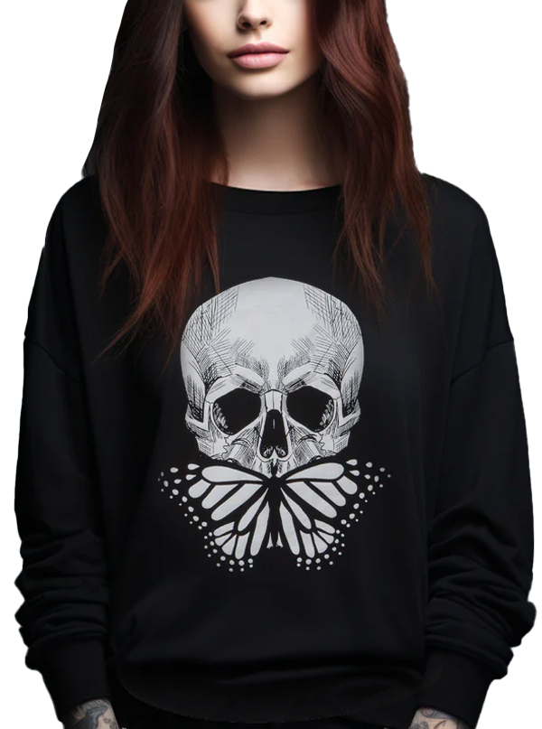 Butterfly on sale skull hoodie