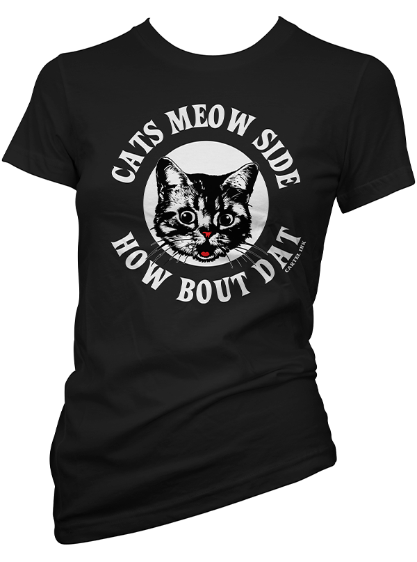 cat meowing side