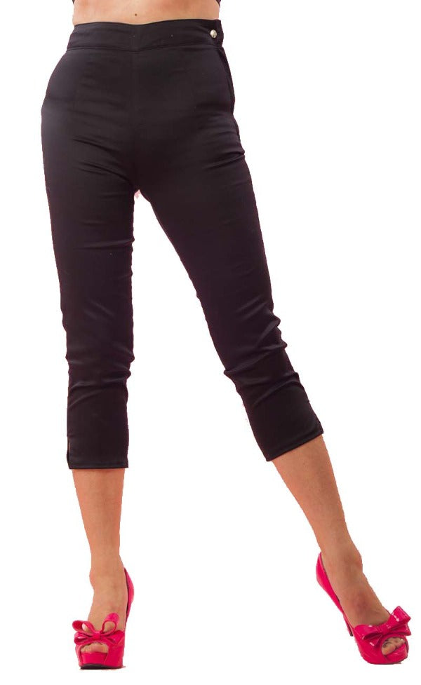 Black Capri Pants | Cropped Trousers | Bombshell