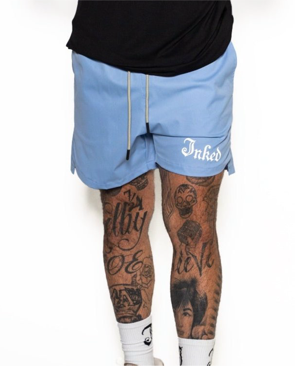 Men&#39;s Inked Gym Shorts -Blue Violet