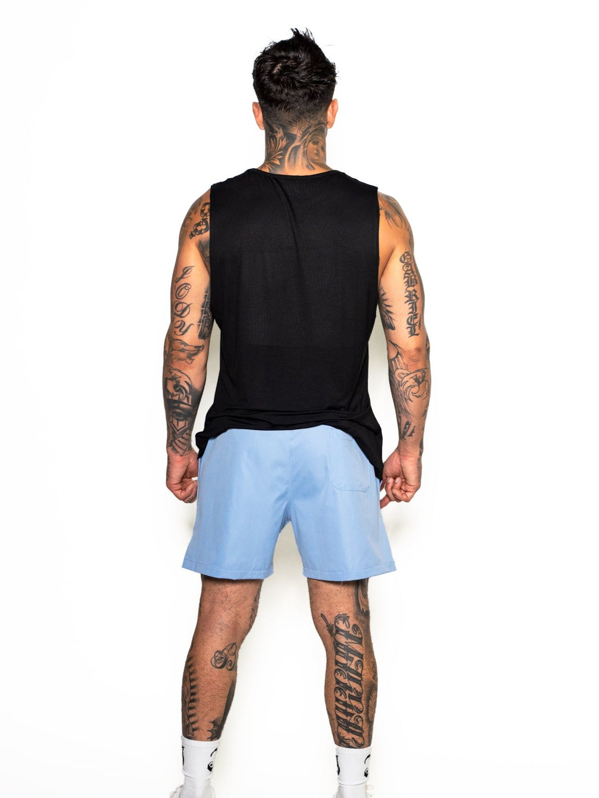 Men&#39;s Inked Gym Shorts -Blue Violet