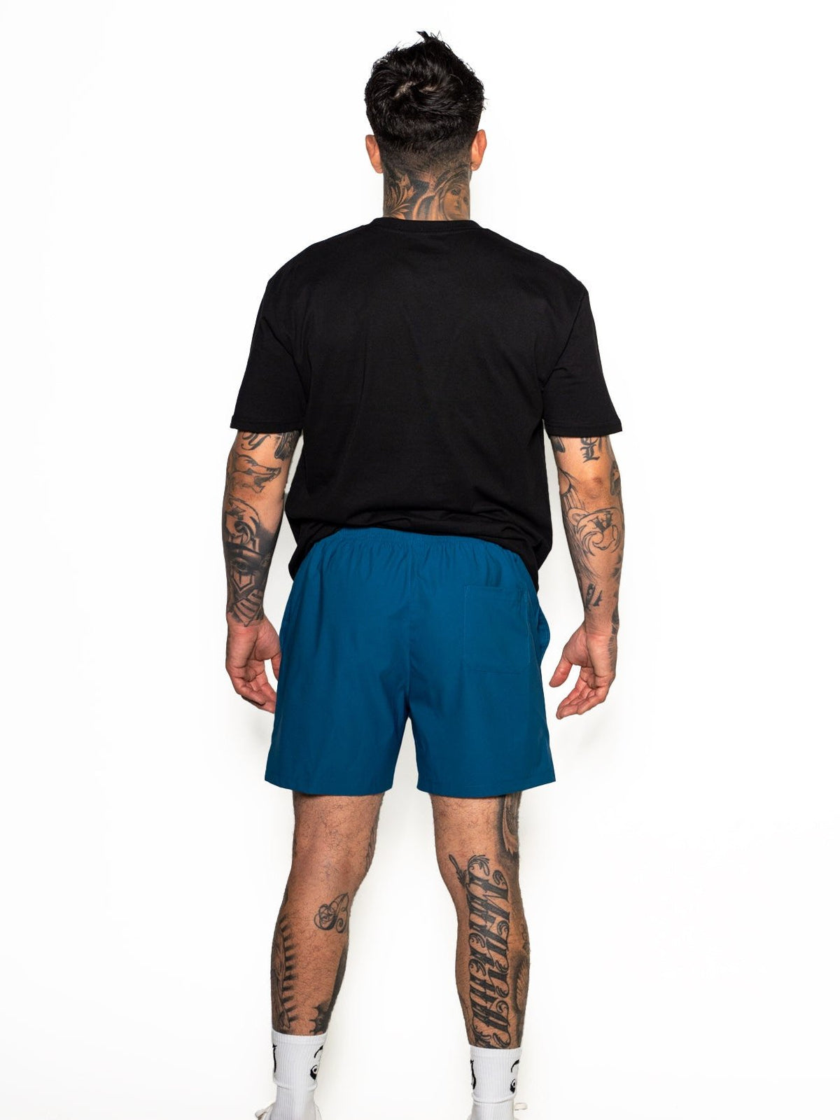 Men&#39;s Inked Gym Shorts- Teal