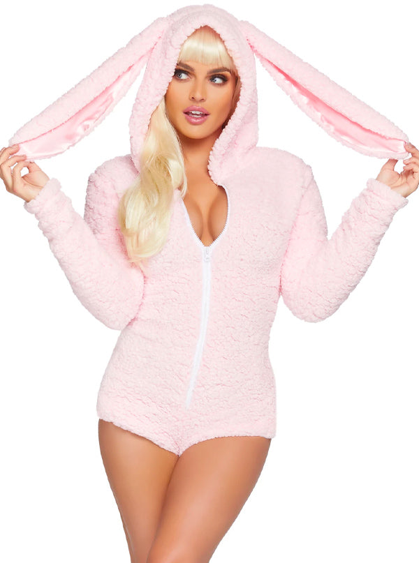 Women's Cuddle Bunny Costume by Leg Avenue (Pink) - Inked Shop