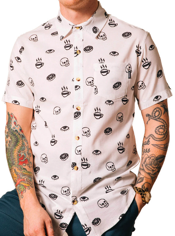 Morning Glory Donuts & Coffee Vintage Button-Up Shirt – Pyknic