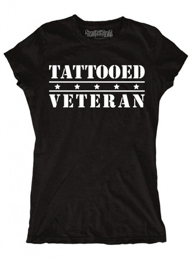 Womens Tattooed Veteran Tee By Steadfast Brand Black Inked Shop
