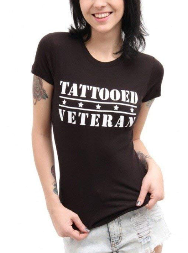 Womens Tattooed Veteran Tee By Steadfast Brand Black Inked Shop
